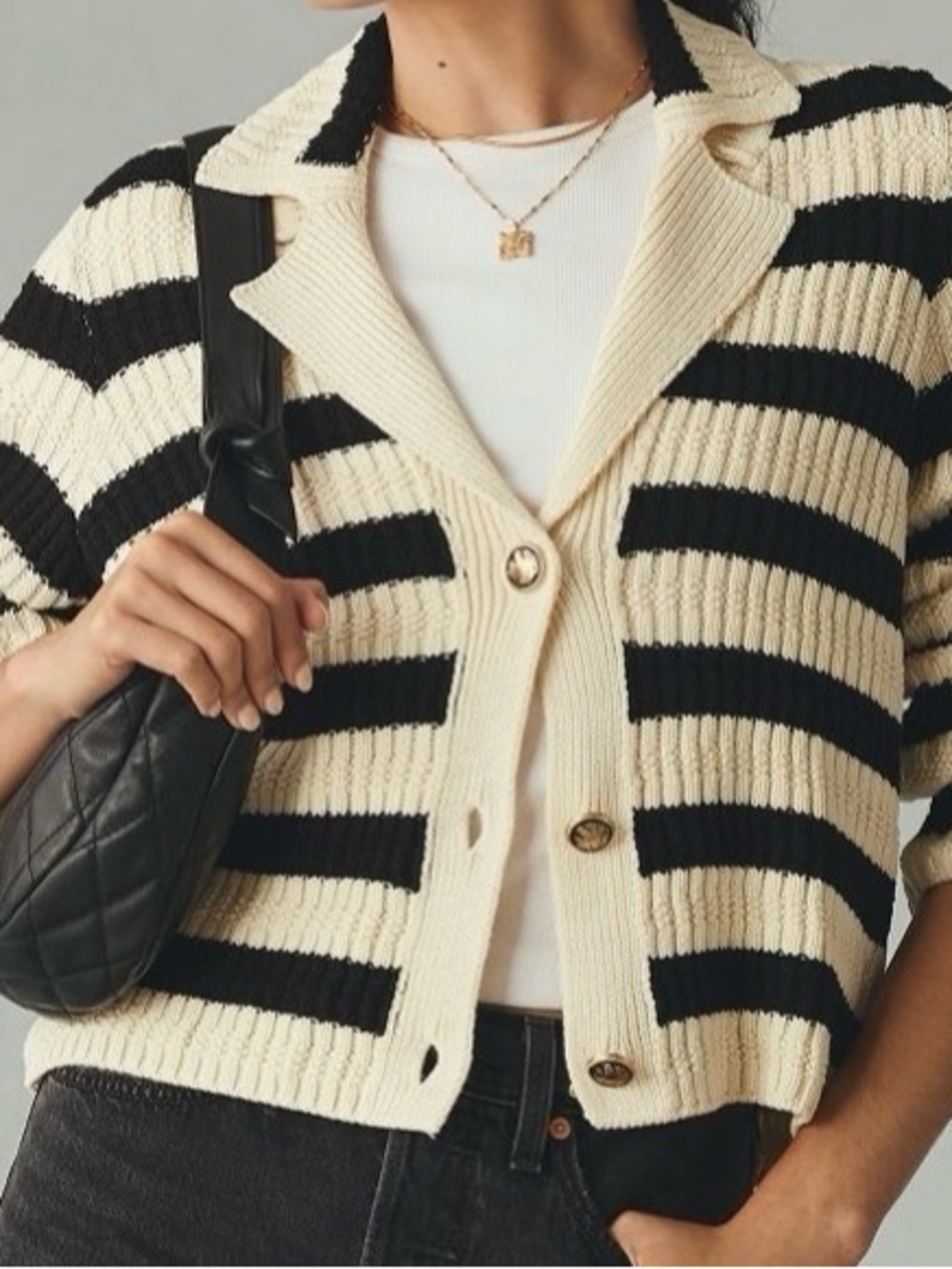 Anthropologie Maeve The Greta Polo Cardigan Sweater